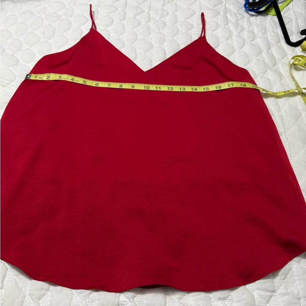 Express Red V-Neck Spaghetti Strap Cami